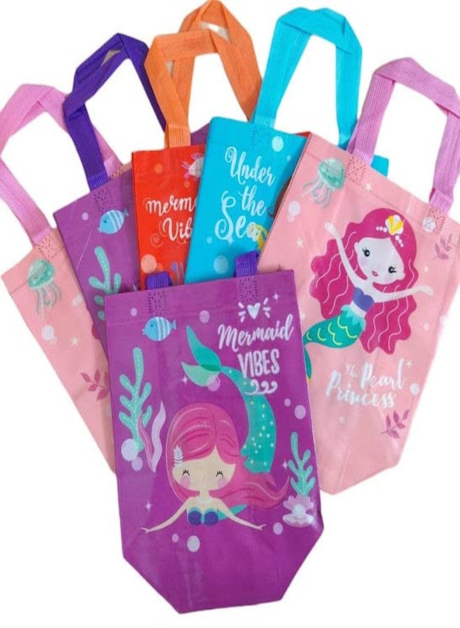 Tera13 TERA 13 Return Gifts For Girls (pack of 6 pcs) Mermaid Theme Carry Bag, Shopping Bag, Gifting Bag, Multipurpose Reusable Carry Bag, Birthday Gifting Bags - Image 2